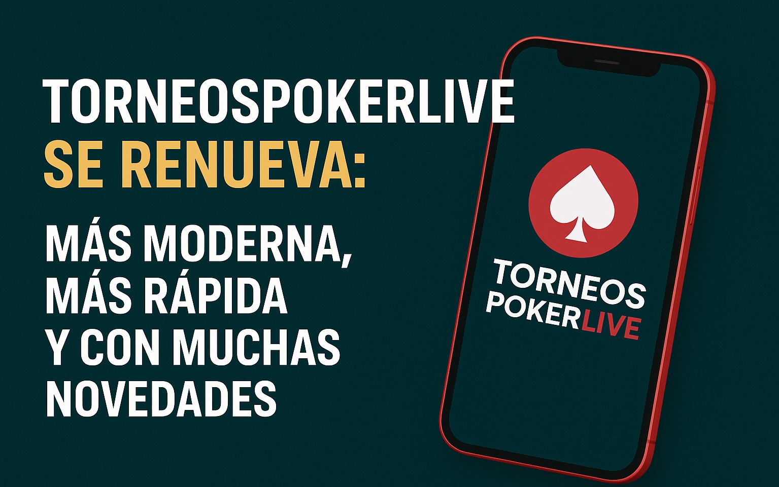 Imagen para TorneosPokerLive se renueva: más moderna, más rápida y con muchas novedades