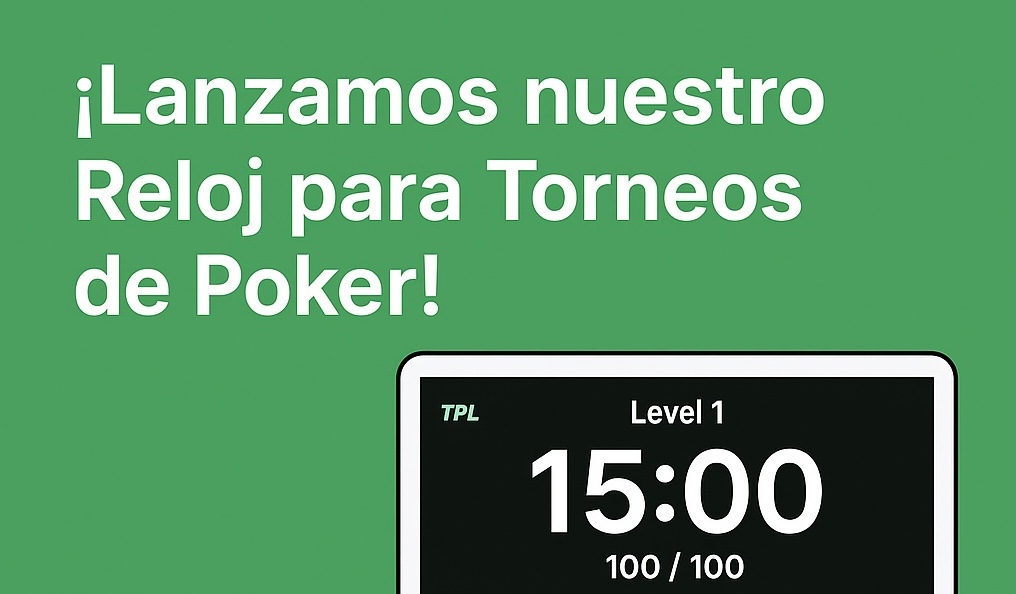Imagen para 🎉 ¡Ya puedes usar nuestro nuevo Reloj para Torneos de Poker!